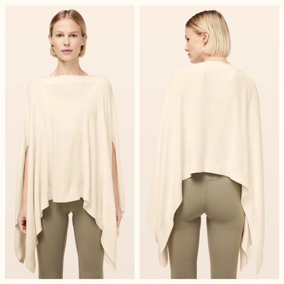 Lululemon Forward Flow Cape Soft Ivory Sz OS - Picture 1 of 13